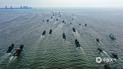 我國黃海渤海休漁季結束 漁船出海場面壯觀